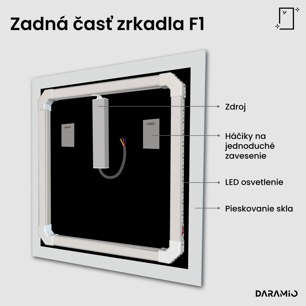 Zrkadlo s LED osvetlením F1