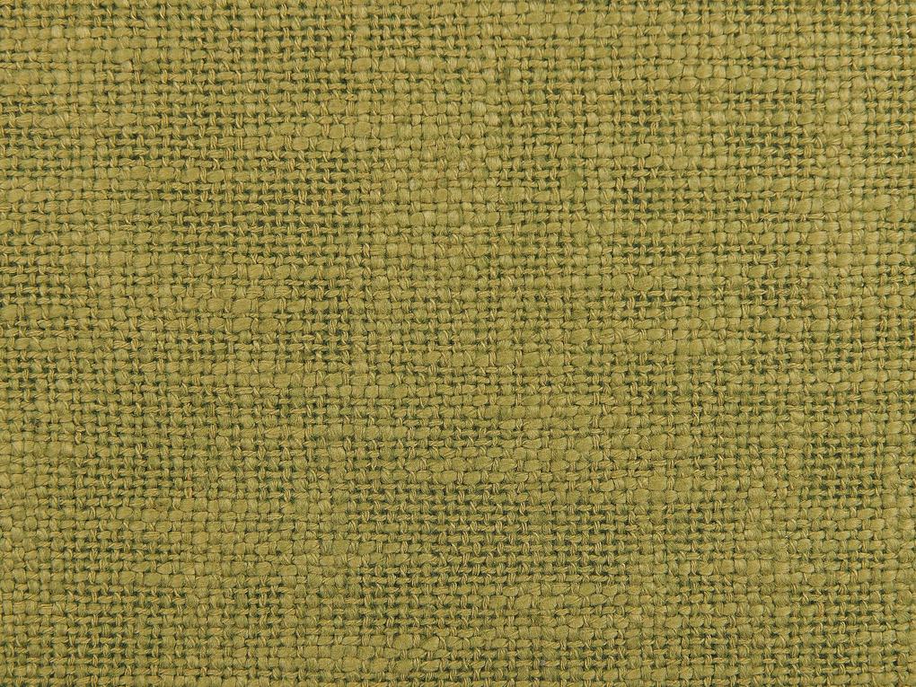 Bavlnený vankúš so strapcami 45 x 45 cm zelený LYNCHIS Beliani