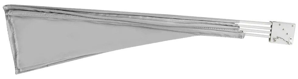 Skladacia zástena na balkón, 140 cm,- sivá