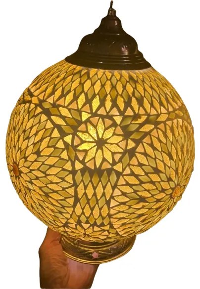 Turkish lampa stolná orientálna Globe SUNFLOWER Ø25