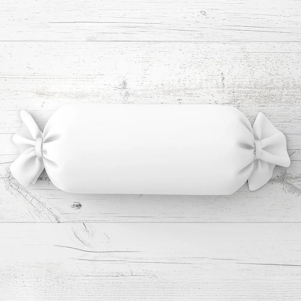 Biante Vankúš valec bonbon Rongo RG-045 Biely 15x40 cm