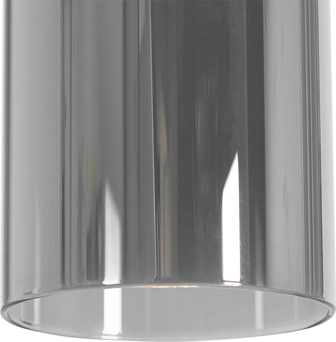 Inteligentné závesné svietidlo čierne s dymovým sklom vrátane 5 Wifi A60 - Stavelot