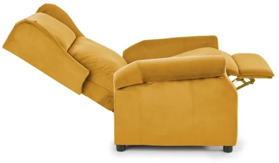 Polohovacie kreslo RELAXA žlté