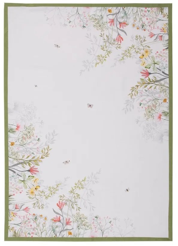 Bavlnená utierka s lúčnymi kvetmi Wildflower Fields - 50*70 cm