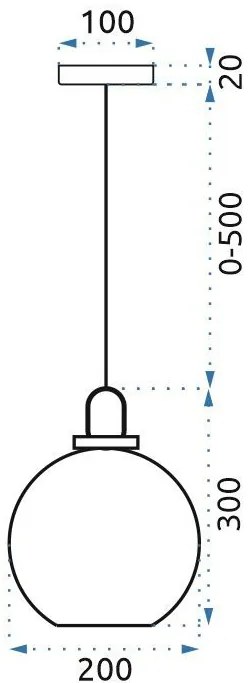 Toolight - Závesné svietidlo zo skla 1xE27 60W APP442-CP, zlatá, OSW-05633