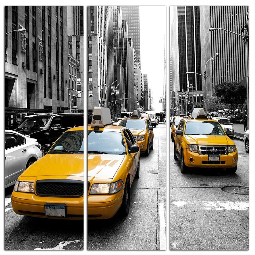 Obraz na plátne - Taxi z New Yorku - štvorec 3927B (105x105 cm)