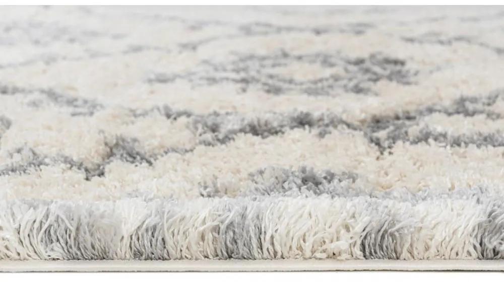 Kusový koberec shaggy Azteco krémovo sivý 140x200cm