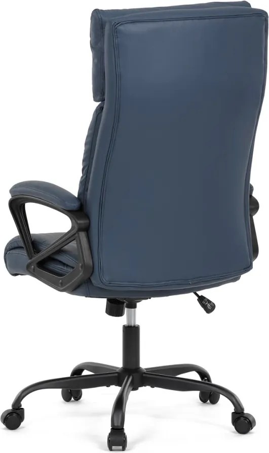 Kancelárske kreslo PEDRO — ekokoža, modrá