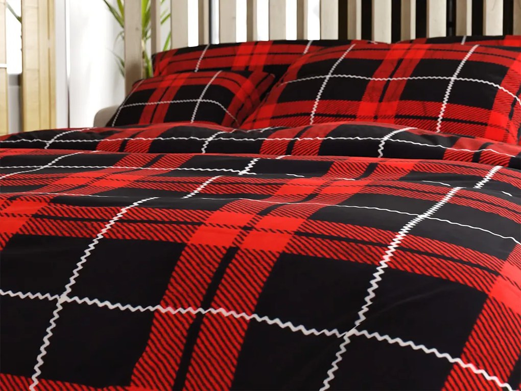 Obliečky mikroplyš ALBURY červené Rozmer obliečky: 70 x 90 cm | 140 x 220 cm