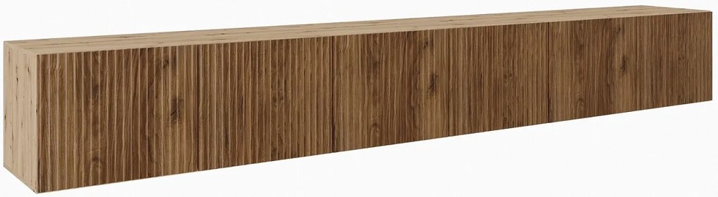 Frézovaný TV stolík NOE 300 cm - dub artisan/dub catania