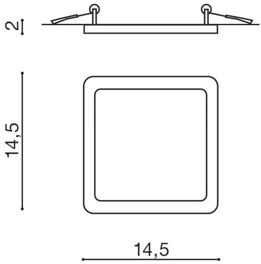 Azzardo AZ2836 - LED Kúpeľňové podhľadové svietidlo SLIM 1xLED/12W/230V IP44
