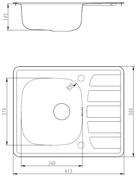 ALVEUS SETA265 - Kuchynský drez ZOOM+drezová batéria RIVIERA 14,8 cm satin/chróm