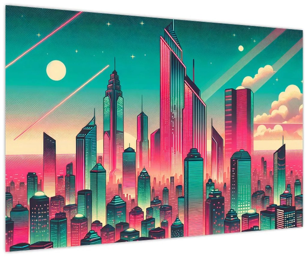 Obraz – Veľkomesto v pop-art štýle (90x60 cm)