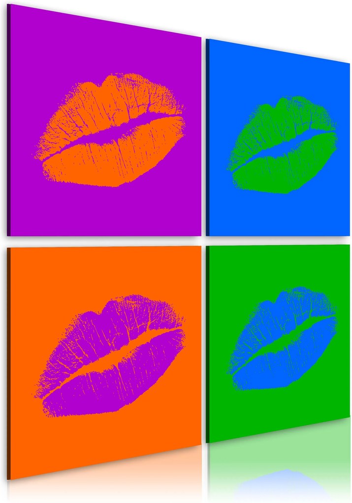 Obraz - Kisses: Pop art 40x40
