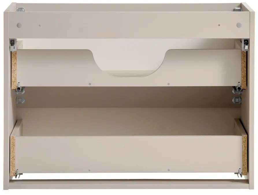 Závěsná skříňka pod umyvadlo Viva Cashmere s deskou 80 cm kašmír/dub coast evoke