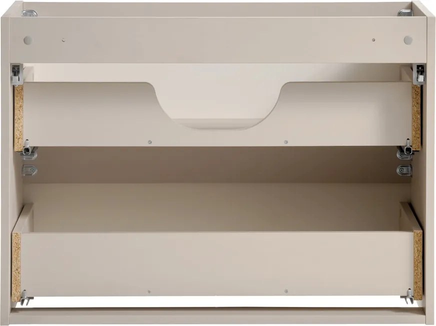 Závesná skrinka pod umývadlo Viva Cashmere s doskou 80 cm kašmír/dub coast evoke