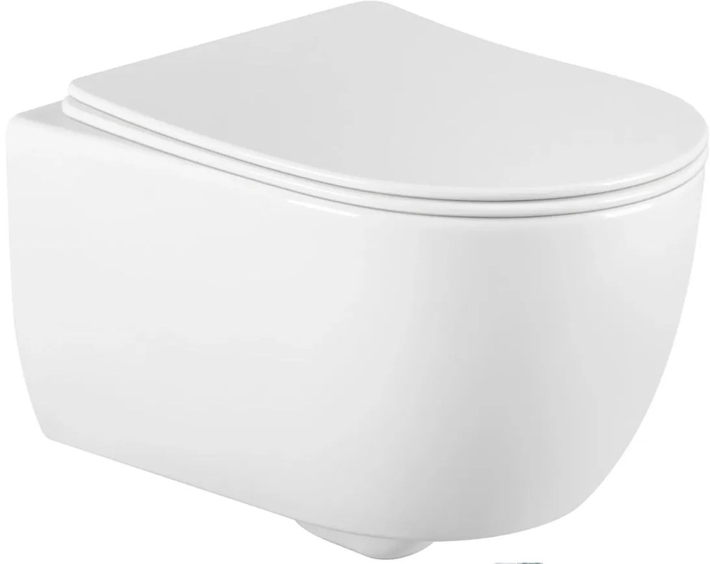 Mexen Carmen Rimless, závesná WC misa so sedátkom + bidet, biela, 30880400+35884900