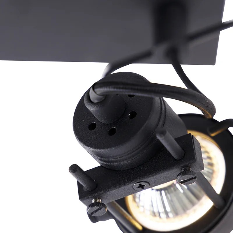 Priemyselné bodové svetlo čierne 2-svetlo - Suplux