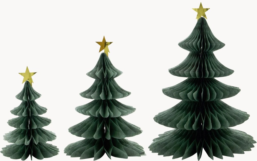 Ručne vyrobené vianočné ozdoby Tree, 3 ks