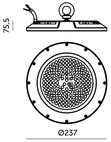 LED Priemyselné technické svietidlo GRAZA HIGHBAY LED/100W/230V 4000K IP65