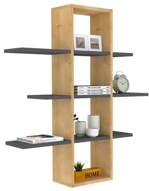 Nástenná polica ARDO 96 cm dub castello medový/šedá