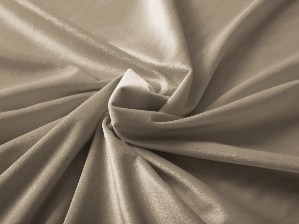 Biante Zamatový prehoz/behúň na posteľ Velvet Prémium SVP-030 Sivobéžový Na mieru