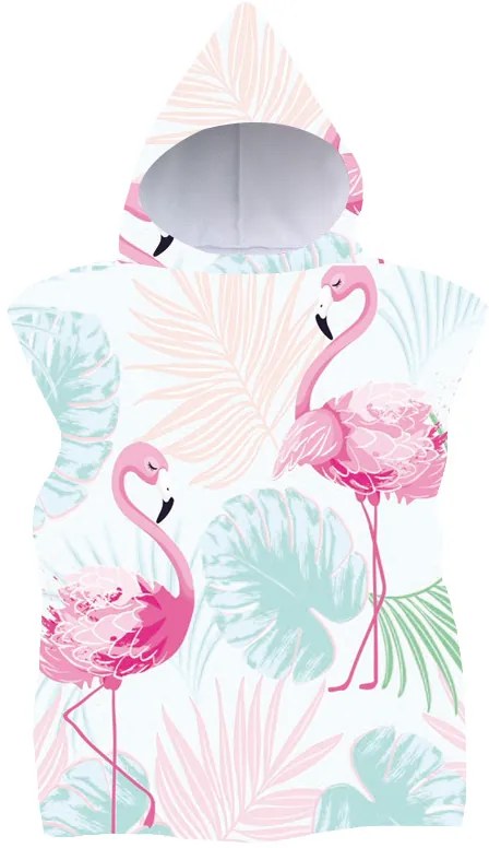 Plážové pončo FLAMINGO rodinná sada 2 ks, farebná