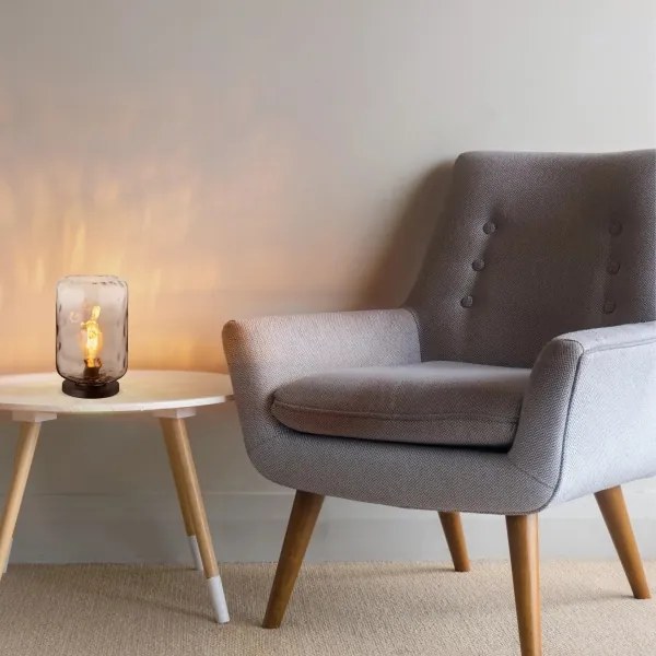 Globo 16046TS - Stolná lampa DARINA 1xE27/60W/230V šedá