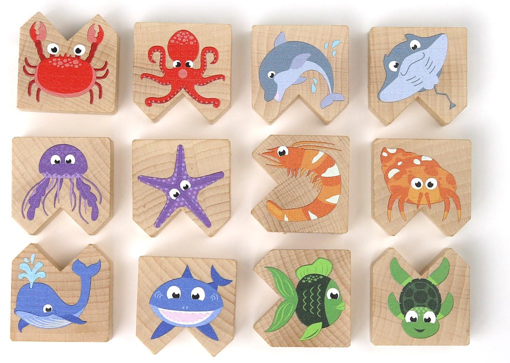 Milaniwood - Drevená balančná hra - morské zvieratká