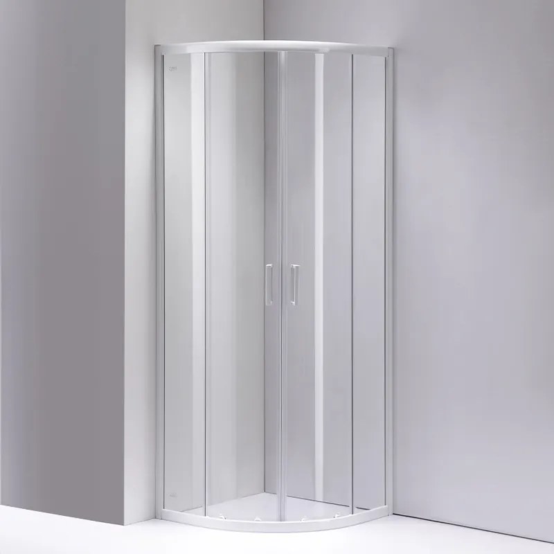 BPS-koupelny Štvrťkruhový sprchový kút HYD-RK94B 90x90 cm biela/transparent + vanička HYD-RSV-ST01B biela