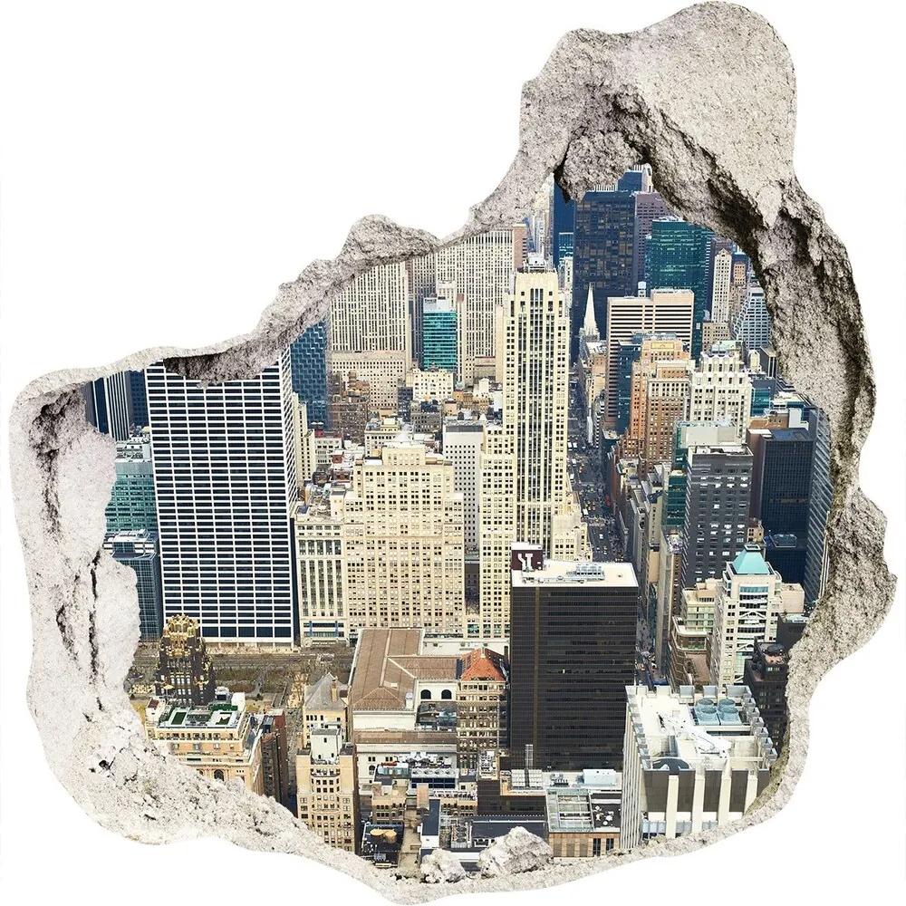 Fototapeta diera na stenu 3D Manhattan New York WallHole-75x75-piask-70294743