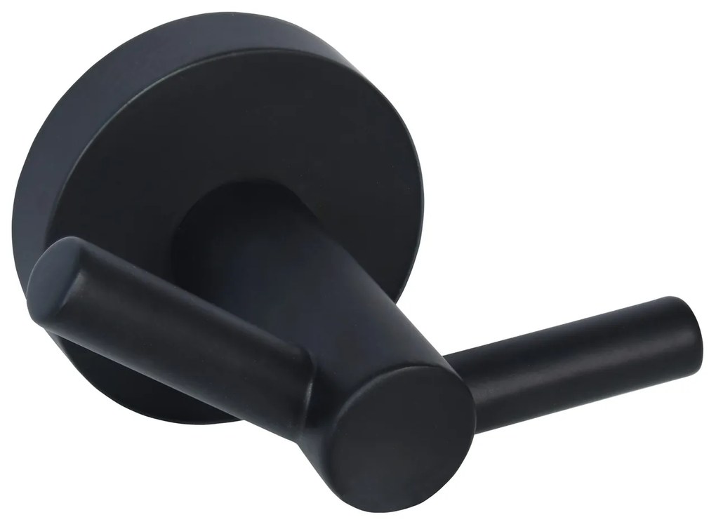 BISK Erga FOR YOU, 2-háčik na uteráky, čierna matná, ERG-08257