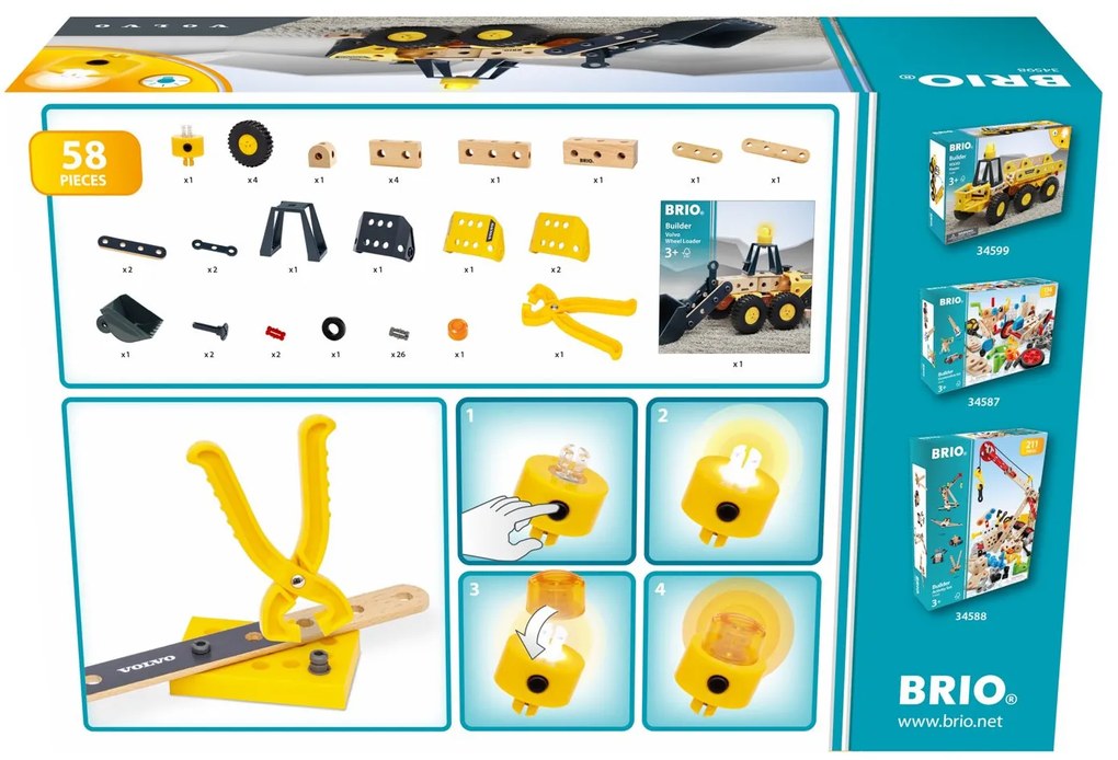 Brio Builder - Kolesový nakladač Volvo, limitovaná edícia - 58 ks