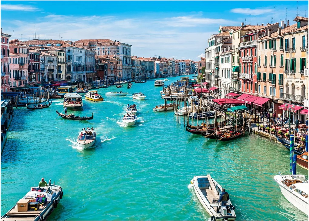 Sklenený obraz - Canal Grande, Benátky, Taliansko (70x50 cm)