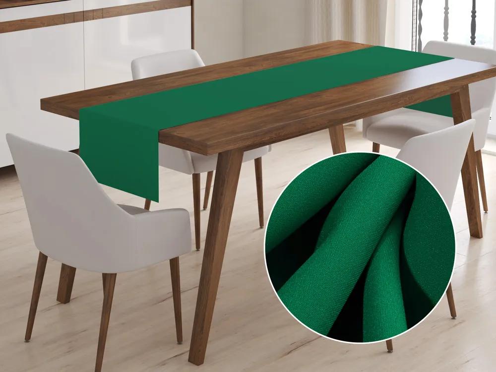 Biante Dekoračný behúň na stôl Rongo RG-056 Zelený 20x160 cm