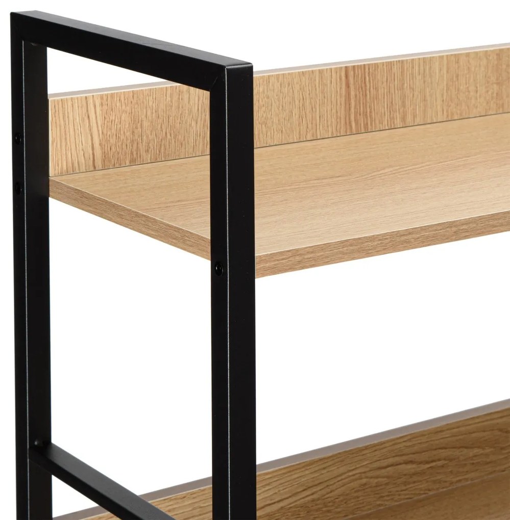 Regál Varberg dub prírodný/čierny