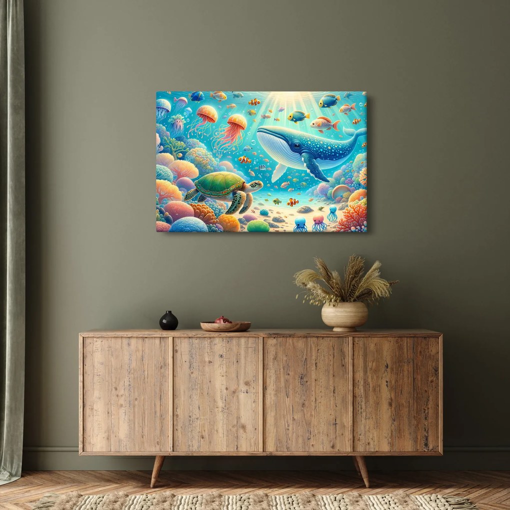 Obraz - Svet pod hladinou (90x60 cm)