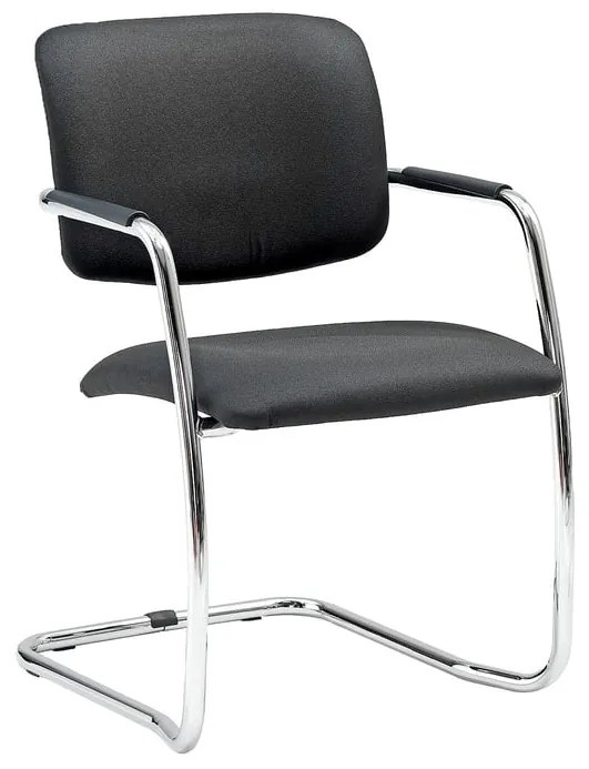 Konferenčná stolička Simcoe SIMCOE , stohovateľná, čierna / chróm