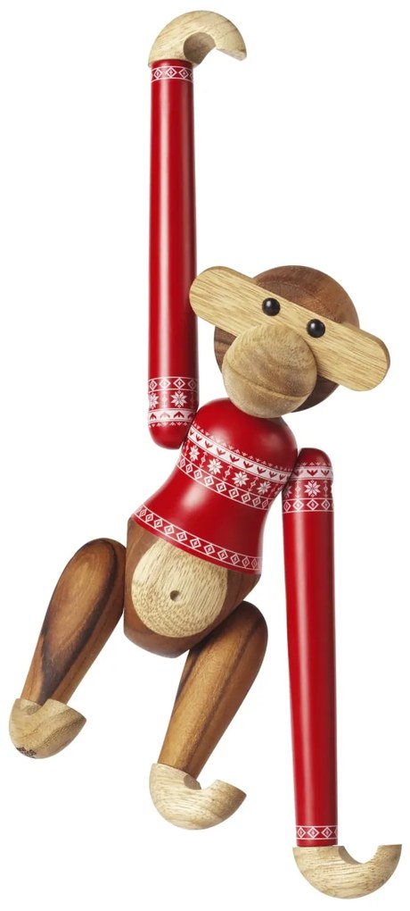 Kay Bojesen Drevená opička Monkey Christmas Jumper 2024 Small