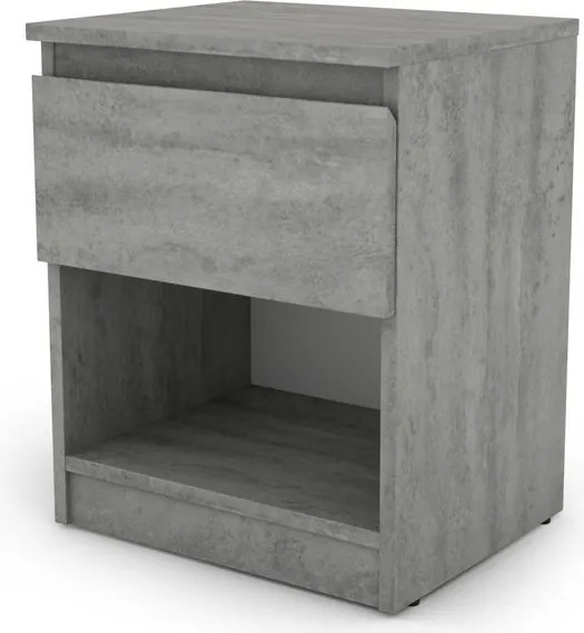 Skrinka /nočný stolík Carlos 401S, šedý beton