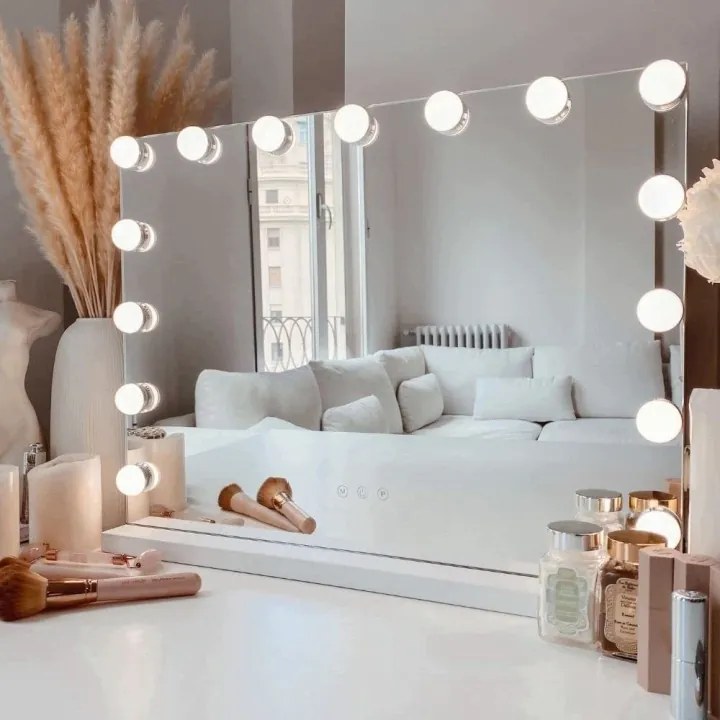LED kozmetické zrkadlo Hollywood 58 × 46 cm