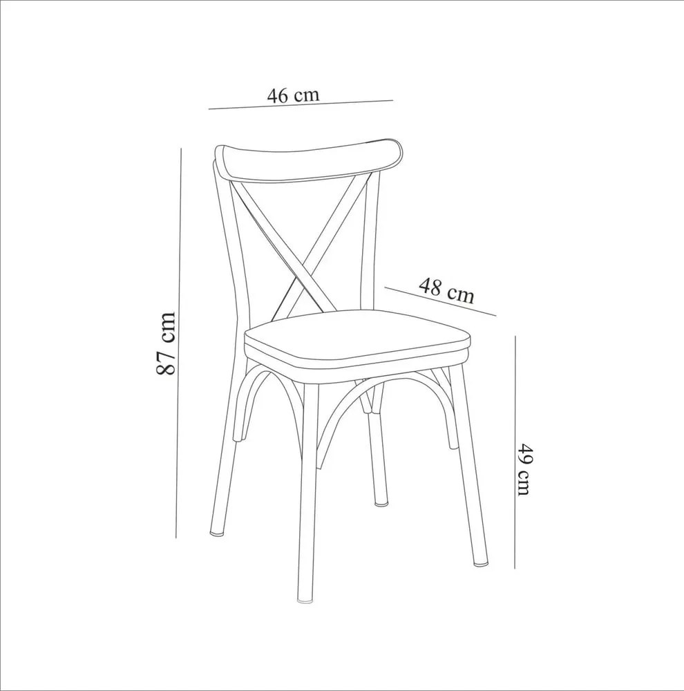 Čierna jedálenská stolička Oliver Sandalyer – Kalune Design