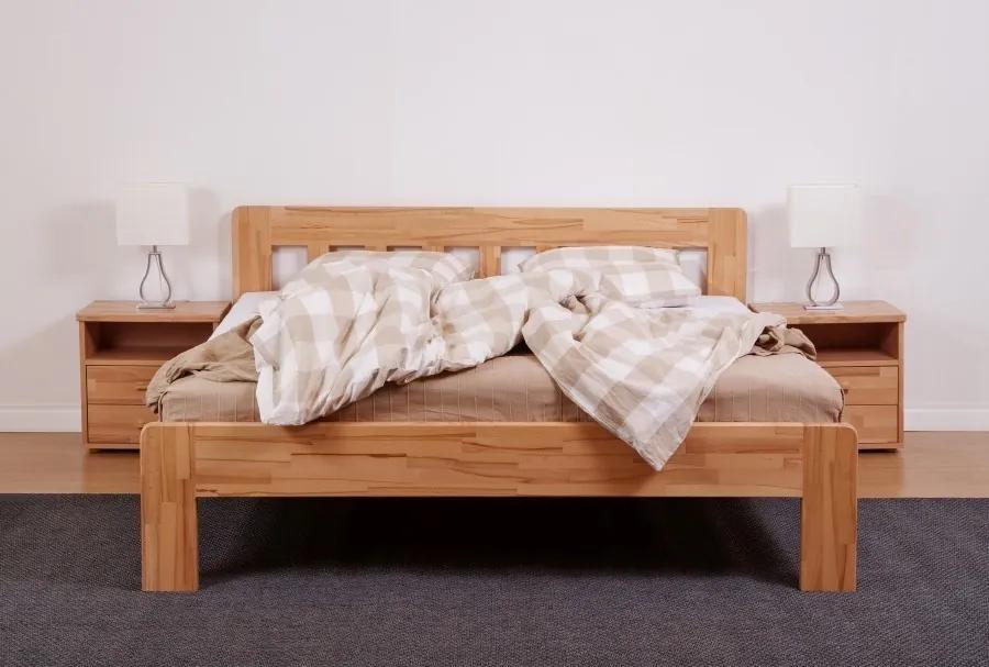 BMB ELLA DREAM - masívna dubová posteľ 200 x 200 cm, dub masív