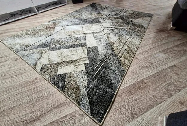 Sivo-béžový moderný koberec Villa 856 Rozmer: 120x170 cm