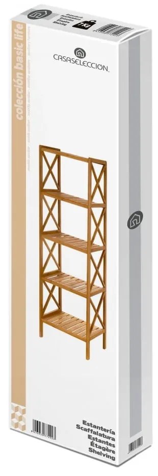 Bambusový kúpeľňový regál v prírodnej farbe 36,5x153 cm - Casa Selección