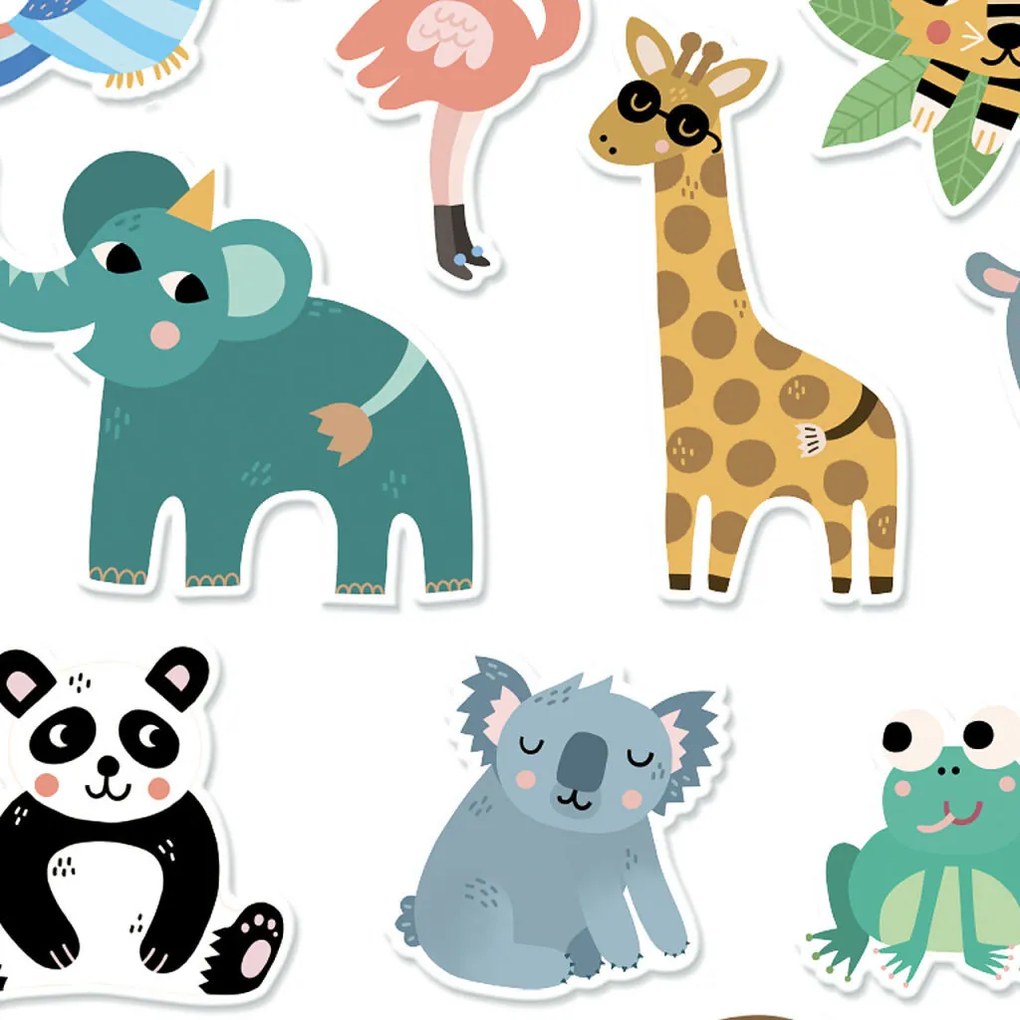 Drevené magnetky - Džungľa - 20 ks