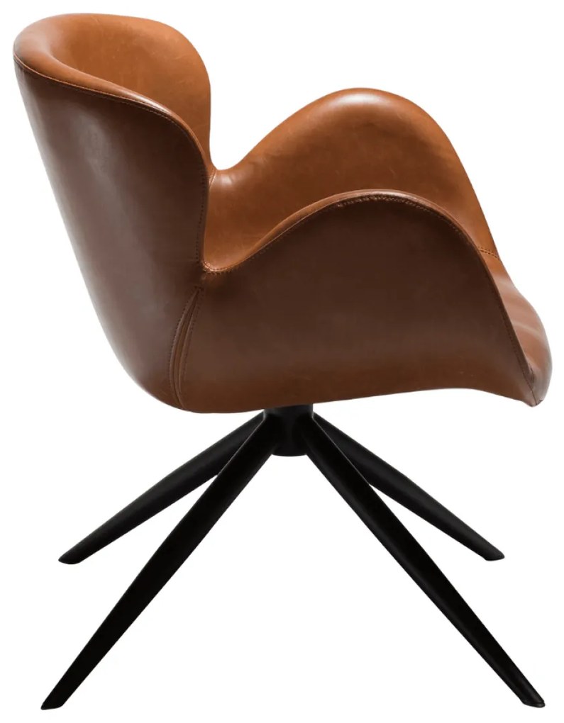 GAIA ČALÚNENÉ LOUNGE KRESLO brown/black