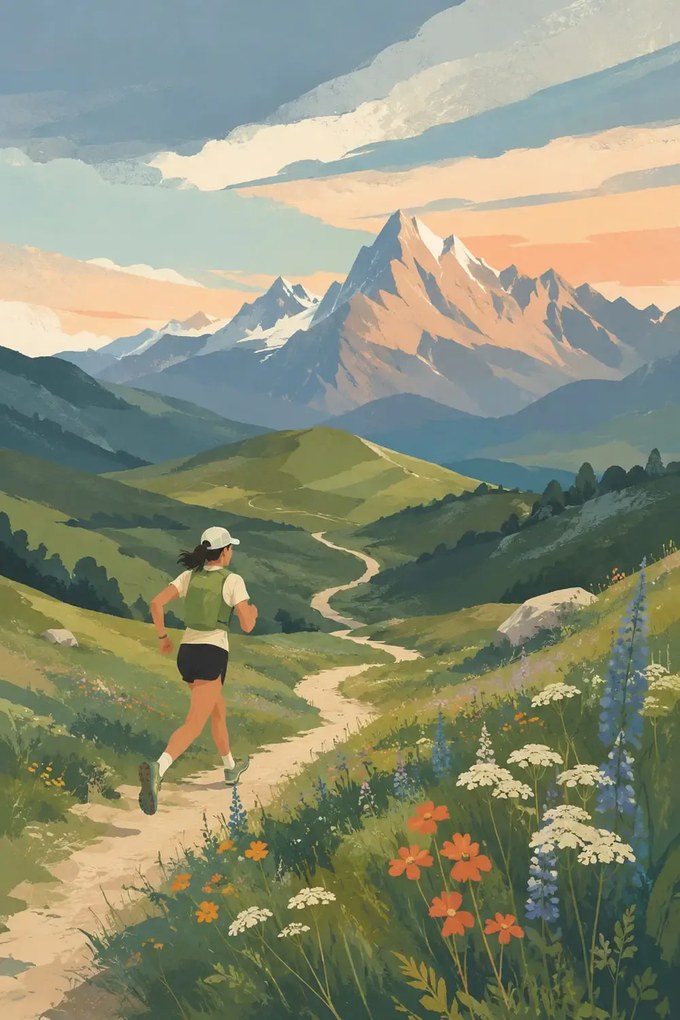 Dlhý trail - Metalický obraz 70x50cm