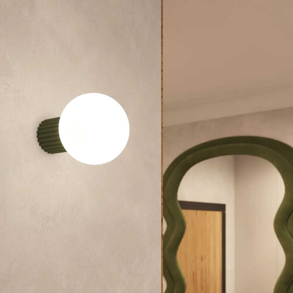 Stropné svietidlo Halo, 1x biele sklenené tienidlo, og