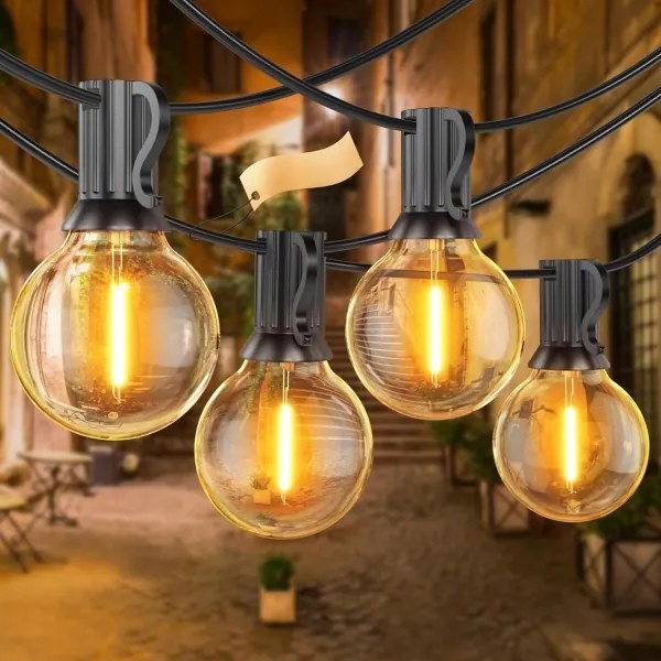 LED vonkajšia dekoratívna reťaz 36xE12/1W/230V 22,35 m IP65 čierna